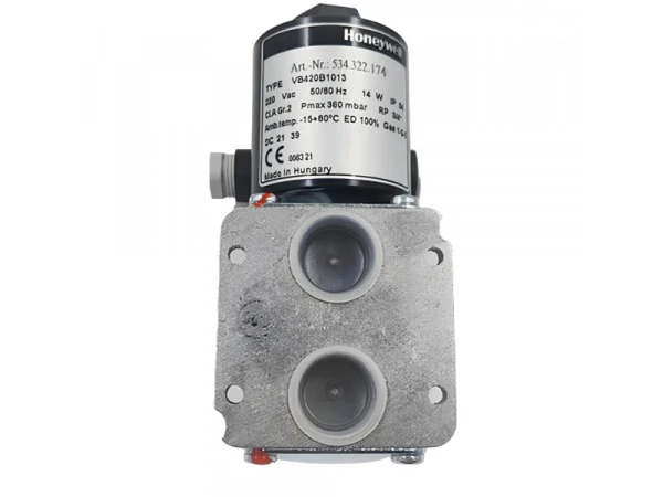Электромагнитный газовый клапан Honeywell VB420B1013, ¾, 220V, IP54, 360 мбар