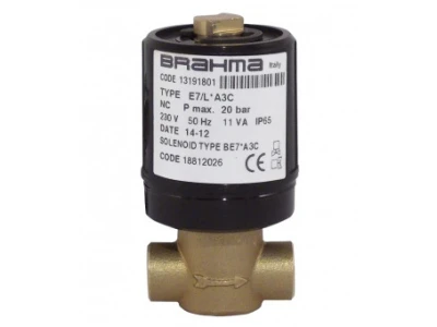 Электромагнитный клапан Brahma E7/L*A3C, артикул 13191801, 20 бар, 230 В, IP65