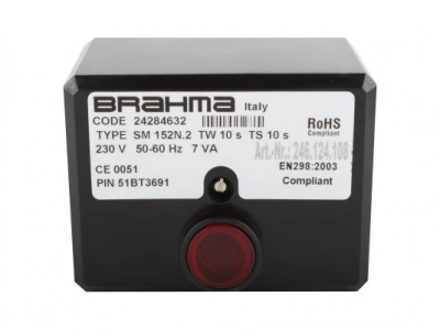 Блок управления горением Brahma SM152N.2 (24284632) для газовых горелок, 230В