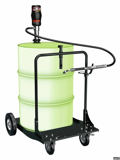 Мобильный комплект для масла 200 л, насос 3.5:1, пистолет, рукав 5 м PIUSI