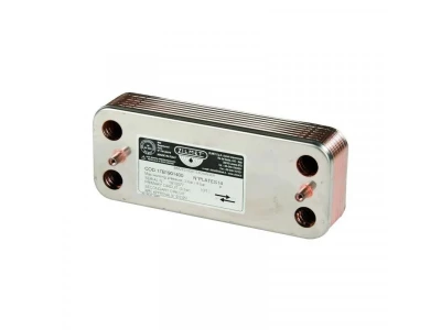 Пластинчатый теплообменник ГВС Zilmet 17b1901430, 14 пластин, для котлов Ariston, Beretta, Viessmann